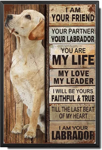 Miniatura 12 de Lygond Letrero de metal con texto en inglés "I Am Your Friend", regalo para amantes de Doberman, amantes de los perros, impresiones artísticas