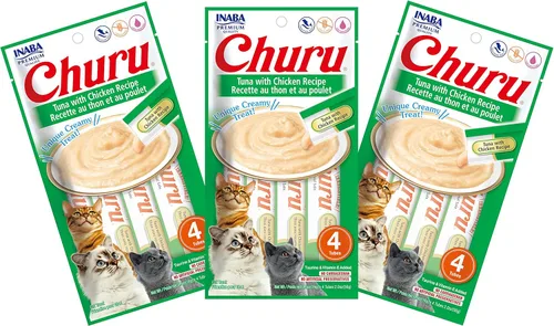 Miniatura 29 de INABA Churu - Golosinas naturales para gatos, puré para lamer (receta de pollo con cangrejo, 4 tubos)