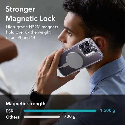 Miniatura 2 de ESR Funda para iPhone 14 Pro Max, Compatible con MagSafe, Funda Transparente para Teléfono con Soporte Stash Integrado para iPhone 14 Pro Max