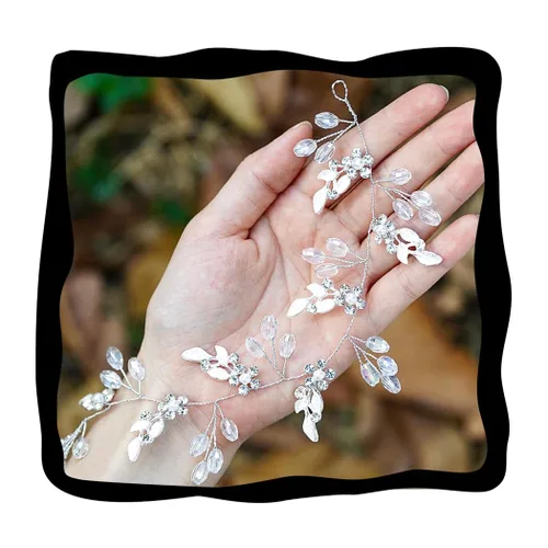 Miniatura 8 de Unicra Diadema larga con diamantes de imitación de cristal para mujeres y niñas (dorado)