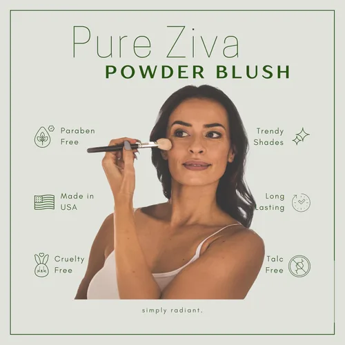 Miniatura 4 de Pure Ziva Pastel de manzana horneado en polvo de contorno de mejilla prensada, sin talco ni parabenos, 0.14 oz, sin pruebas en animales y libre