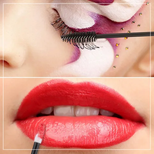 Miniatura 6 de Tbestmax 200 carretes desechables para rímel y cepillos de labios, aplicador de brillo de labios para extensiones de pestañas de cejas, kits de Negro