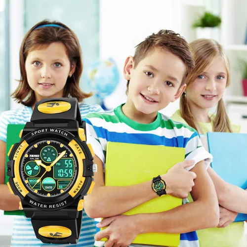 Miniatura 6 de ATIMO Reloj impermeable multifunción LED para niños - Regalos para niños Amarillo