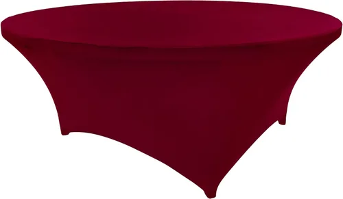Miniatura 53 de Mantel de cóctel de elastano redondo de 24 pulgadas x 30 pulgadas de alto, color negro