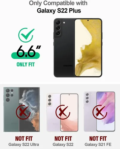 Miniatura 2 de NGB - Funda diseñada para Samsung Galaxy S22+ Plus, aqua/morado, bonita funda con purpurina líquida brillante para mujeres, niñas y niños, con Agua