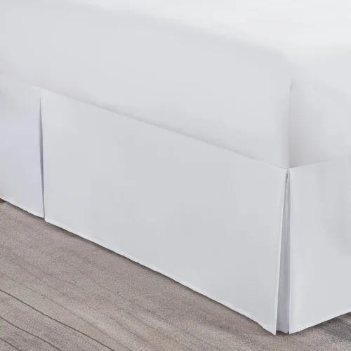 Miniatura 8 de Nestl Falda de cama individual blanca – Falda de cama de tamaño individual de 14 pulgadas de caída – Faldas de cama de microfibra cepillada – Falda
