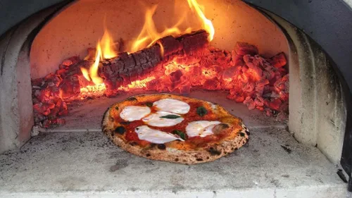 Miniatura 5 de Chicago Brick Oven Horno de pizza al aire libre de leña, horno de encimera CBO-500 con campana de vena de cobre Veta de cobre