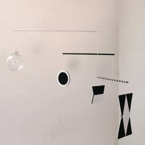 Miniatura 3 de Munari móvil Montessori juguete blanco negro fieltro Baby Shower baño Navidad regalo de Año Nuevo Inspirado Visual