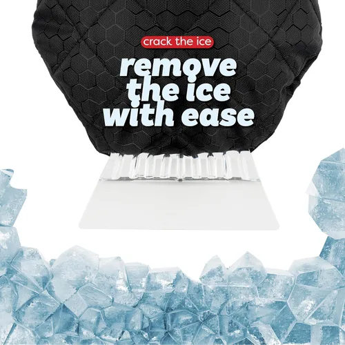 Miniatura 7 de SCRUBIT Rascador de hielo con guante, raspador de parabrisas de automóvil para hielo y nieve con guante de forro polar, raspa y quita la nieve