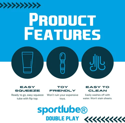 Miniatura 4 de Double Play - Lubricante personal a base de agua de alta calidad, tubo de 8 onzas, lubricante sexual íntimo para hombres, mujeres y parejas