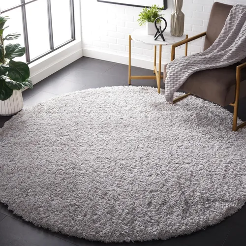 Miniatura 21 de SAFAVIEH Madrid Shag Collection - Alfombra redonda, 6 pies 7 pulgadas, color carbón, diseño sólido, no desprende pelusa y de fácil cuidado, 2 Carbón