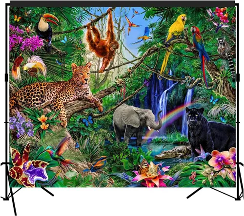 Miniatura 11 de Fondo Escénico de Animales Polares Grande Banner Estudio Fotografía Fondo de cabina de fotos 7x6feet #2190
