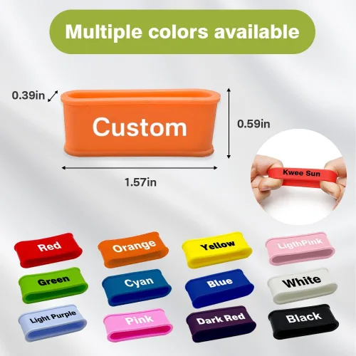 Miniatura 2 de Bandas de nombre personalizadas para paletas Paleta de silicona personalizada con tu texto Regalo único para los amantes del pickleball