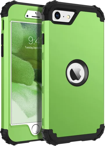 Miniatura 23 de BENTOBEN Funda para iPhone SE 2022 y iPhone SE 2020, resistente 3 en 1, cuerpo completo, resistente, a prueba de golpes, híbrida de policarbonato