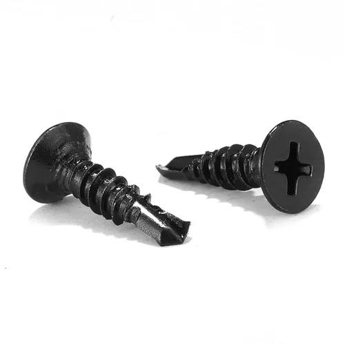 Tornillos de chapa metálica #8 x 3/4 pulgadas, 100 unidades de acero inoxidable 410 tornillos autorroscantes rápidos de acero inoxidable 410