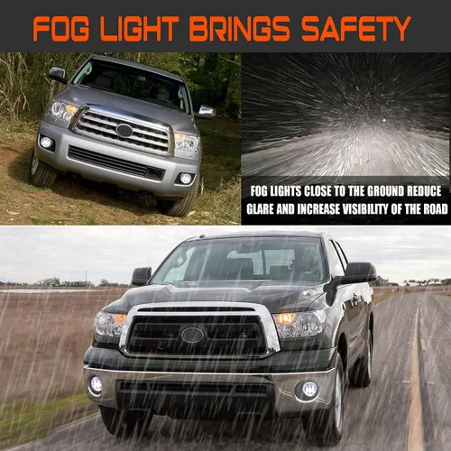 Miniatura 5 de DRFG Luces antiniebla LED con luces diurnas Compatibles para Toyota Tundra 2007 2008 2009 2010 2011 2012 2013, Conjunto de luces antiniebla Sequoia