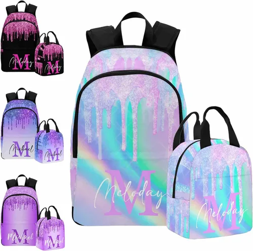 Miniatura 244 de Texto personalizado Elefante desgaste gafas mochila mochila mochila casual Daypack bolsa para mamá niñas, color86-4, Mochilas Daypack