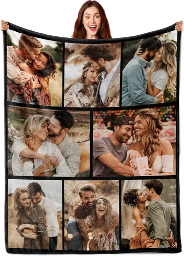 Miniatura 10 de Envío al día siguiente, manta personalizada con foto, mantas con foto personalizadas, manta personalizada de Spotify, regalos divertidos 01