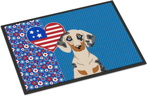 Miniatura 174 de Caroline's Treasures WDK5119JMAT Airedale Terrier USA - Tapete para interiores o exteriores, 24 x 36 pulgadas, tapete para puerta delantera