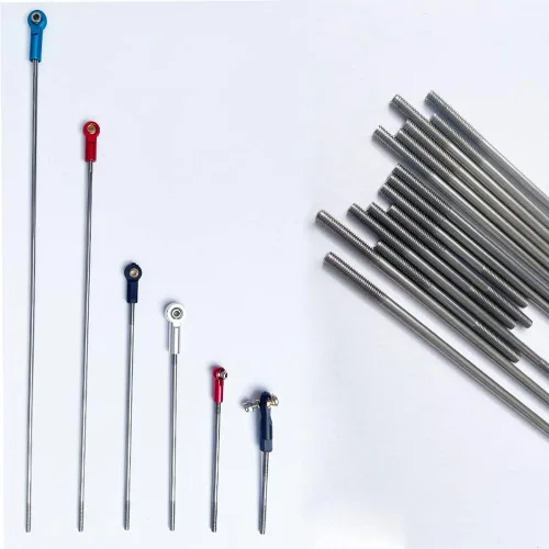 Miniatura 4 de 30 unids M3 Conector de varilla de empuje 304 de acero inoxidable varillaje para RC modelo avión helicóptero barco coche DIY piezas