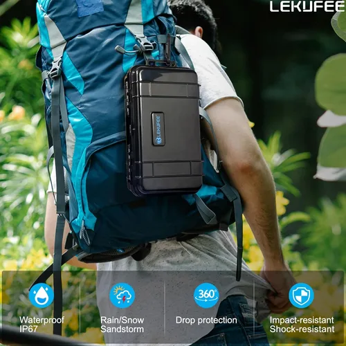 Miniatura 5 de Lekufee Funda rígida impermeable de viaje para Insta360 GO 3S/3, cámara de acción, cámara de vlogging y accesorios (solo funda)