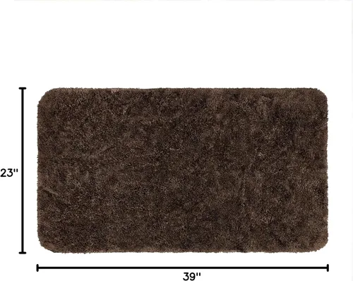 Miniatura 2 de Mohawk Home Alfombra de baño lavable a máquina, marrón oscuro, 1 pies 11 pulgadas x 3 pies 3 pulgadas, perfecta para tu baño
