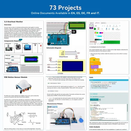 Miniatura 3 de SunFounder Proyecto El Kit de Inicio de Electrónica Más Completo Compatible con Arduino Mega 2560 R3 Mega328 Nano, Incluye 73 Tutoriales