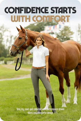 Miniatura 12 de Equinavia Ingrid Equestrian Show - Camisa de manga corta con paneles de malla refrescante para mujer