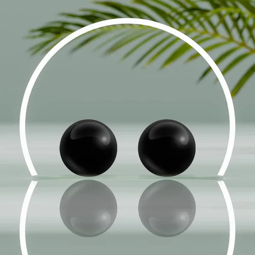 Miniatura 8 de Coolrunner Bolas de Baoding negras de mármol para aliviar el estrés de la salud de la mano Bolas de masaje