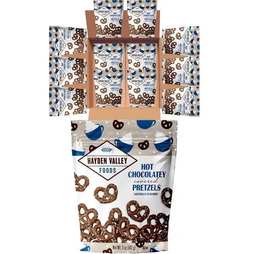 Miniatura 16 de Hayden Valley Foods Pretzels cubiertos con sabor a yogur de arándanos Bolsas de 5 onzas (paquete de 3) Sin sabores artificiales, conservantes