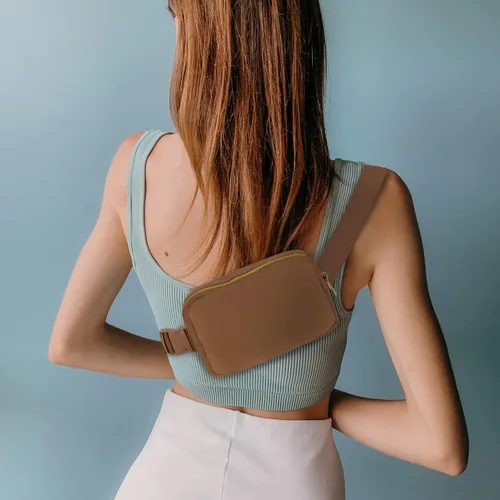 Miniatura 259 de Riñonera cruzada para mujeres y hombres, bolsa para cinturón para senderismo con correa ajustable, riñonera para correr, entrenamiento, deportes