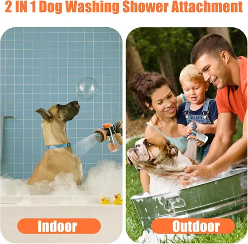 Miniatura 3 de Accesorio de ducha para perros con dispensador de jabón, accesorio de manguera de lavado de perros mejorado para baño de mascotas, rociador