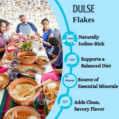 Miniatura 5 de Aqua Veggies Organic Atlantic Dulse Flakes grandes de 2 onzas, cosechadas a mano, secado al sol, Bahía de Fundy, excelente fuente de vitaminas B6