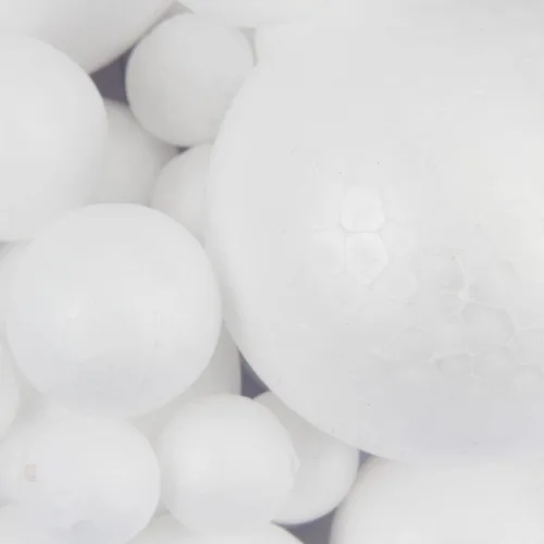 Miniatura 3 de LOMIMOS 100 bolas de espuma de 7 tamaños, bolas blancas surtidas para artes y manualidades, proyectos escolares, suministros de fabricación