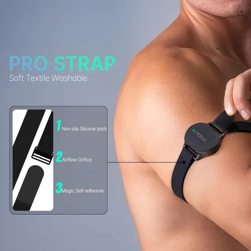 Miniatura 2 de CYCPLUS Monitor de frecuencia cardíaca de brazo, Bluetooth 5.1 ANT+ con indicador LED de zona de frecuencia cardíaca, resistente al agua IP67