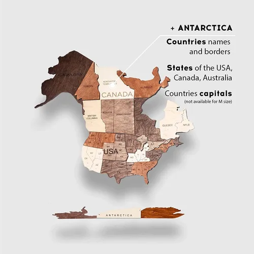 Miniatura 4 de Enjoy The Wood Mapa del mundo de madera 3D, arte de pared, decoración de pared de madera grande, idea de regalo de inauguración de la casa, idea