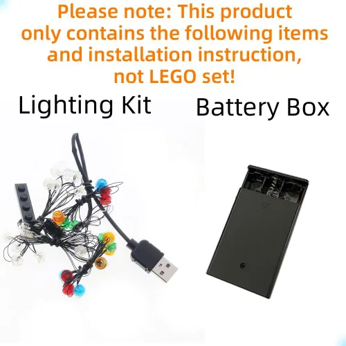 Miniatura 3 de GEAMENT Kit de luces LED compatible con Lego Winter Holiday Train - Juego de iluminación para el modelo de construcción Creator 10254