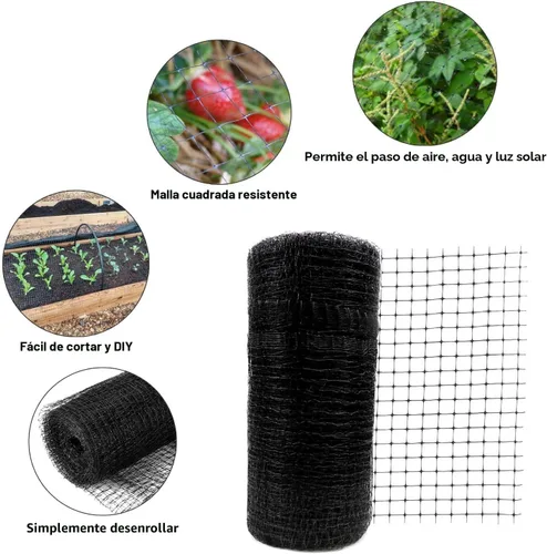Miniatura 6 de KLEWEE Red de protección para pájaros, 7.5 x 25 pies de red de jardín de plástico resistente para proteger árboles frutales, plantas y verduras