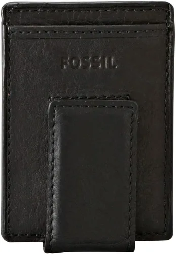 Fossil Funda magnética minimalista de cuero para hombre con clip para dinero bolsillo frontal cartera para hombres