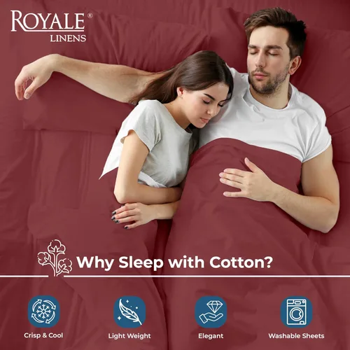 Miniatura 97 de Royale Linens Sábana encimera de tamaño individual XL 100% Algodón Orgánico – Super suave – Sábanas superiores de percal – Sábana encimera