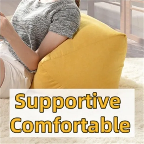 Miniatura 5 de Sillón puf, asiento suave para el suelo, reposapiés acolchado, otomana de relleno de gránulos EPP, cómoda silla de sofá para sala de estar, balcón