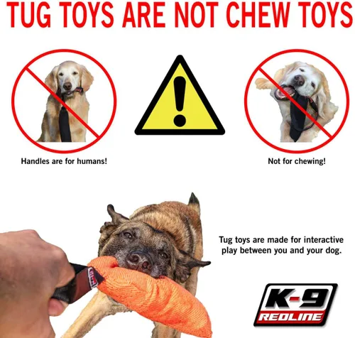 Redline K9 - Material de traje de mordida de 3 asas para perro con refuerzo (rosa)