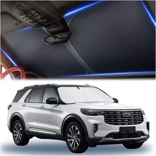 Parasol de vidrio grueso 300T para automóvil, viene con bolsa de almacenamiento, mantiene el interior del automóvil fresco, parasol universal para
