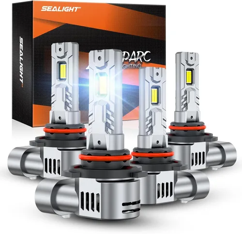 Miniatura 20 de SEALIGHT Bombillas antiniebla H1, 70,000 lm súper brillo 1:1 tamaño mini, luces antiniebla blancas frías de 6500 K, 3 minutos de iluminación