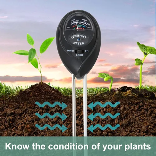 Miniatura 6 de Paquete de 2 medidores de humedad del suelo, herramienta probadora de suelo 3 en 1, monitor de agua para plantas, sensor de higrómetro de suelo
