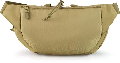 Miniatura 2 de FRTKK - Riñonera táctica militar con parche de la bandera de EE. UU., bolsa de cintura de utilidad con correa ajustable para actividades al aire