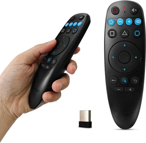 Miniatura 2 de BOXPUT Control remoto universal Android con mouse de aire, control remoto por voz BT 2.4G USB Control remoto compatible con aprendizaje IR de 6 ejes