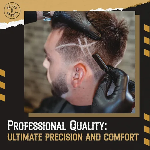 Miniatura 6 de Maquinillas de afeitar profesionales de borde recto para hombres, kit de afeitado desechable de alta calidad para afeitar el cabello/barba, kit