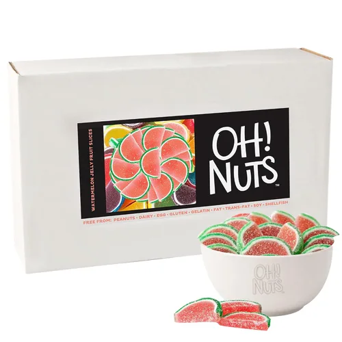 Miniatura 7 de Oh! Nuts Jelly Fruit Slices - Caramelos grandes surtidos de azúcar, bolsa a granel de 5 libras Confitería tradicional de gomitas masticables