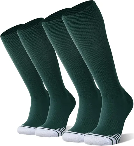 FITRELL Paquete de 23 calcetines de béisbol y sóftbol para niños, jóvenes, hombres y mujeres, calcetines altos hasta la rodilla (varios colores)